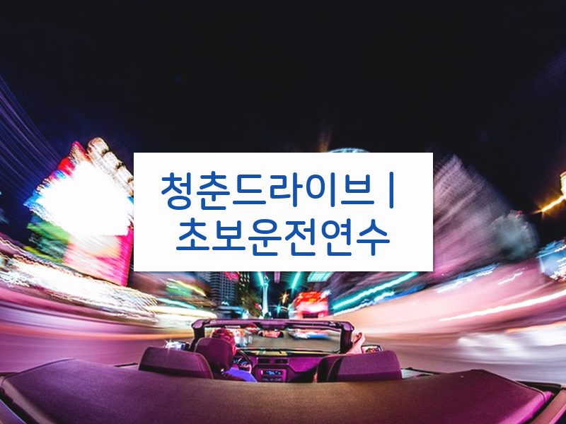 청춘드라이브 | 초보운전연수 후기