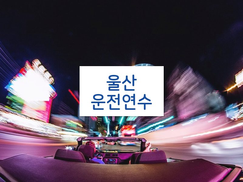 울산운전연수 후기