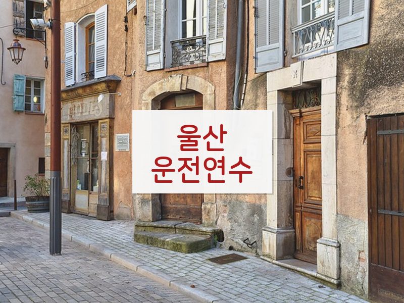 울산운전연수 후기