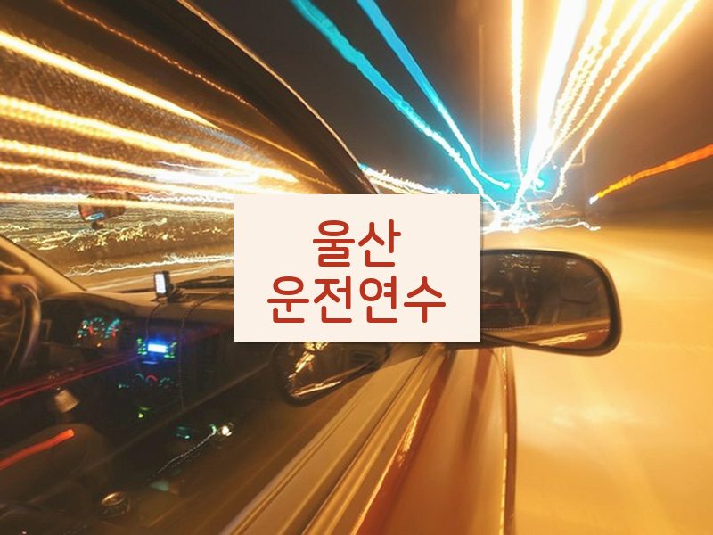 울산운전연수 후기