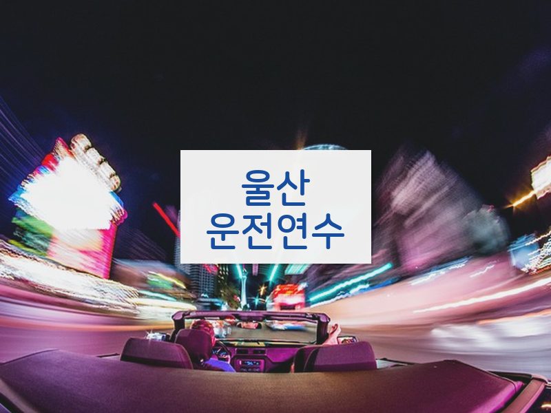 울산운전연수 후기